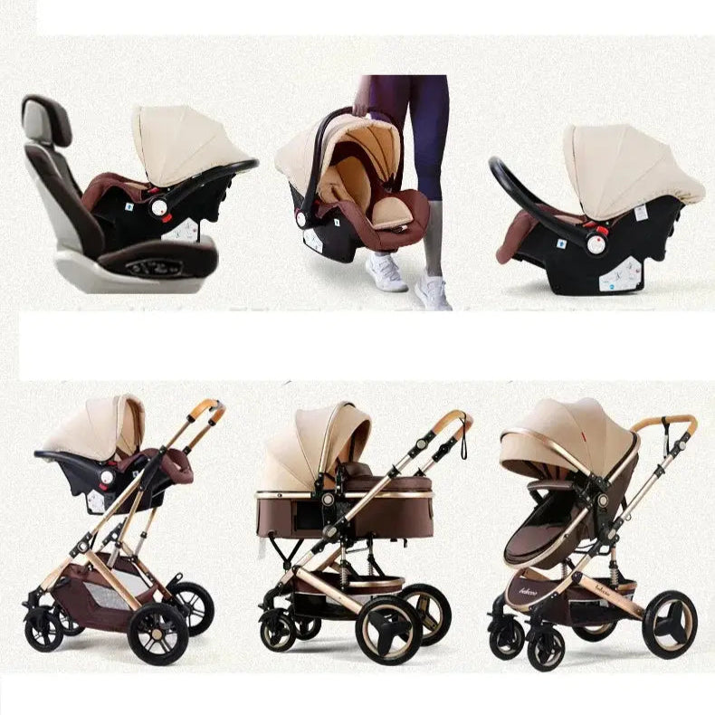 a series of photos showing different types of strollers