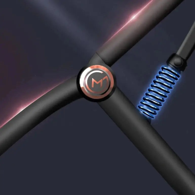 a close up of a black and blue cable