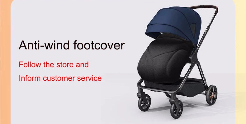 High Landscape Baby Stroller with Removable Bassinet