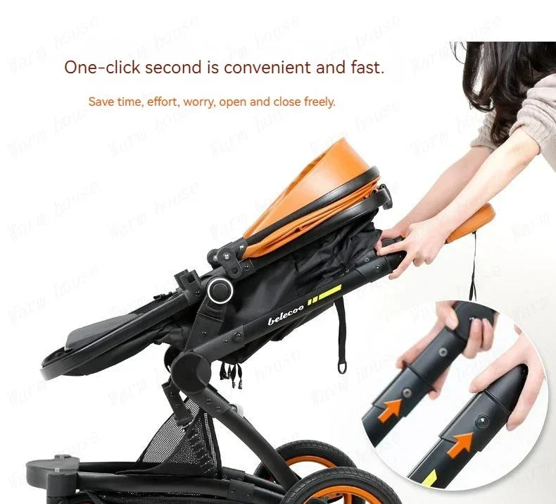 Belecoo Glide 3-in-1 Multifunctional Pram Bundle