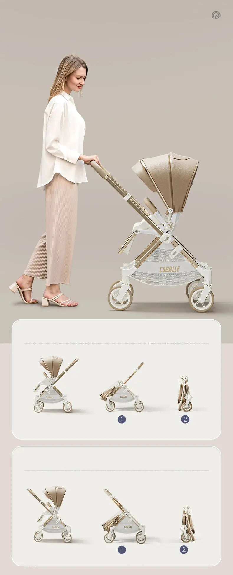 Coballe Prestige Multi-Functional Pram Bundle