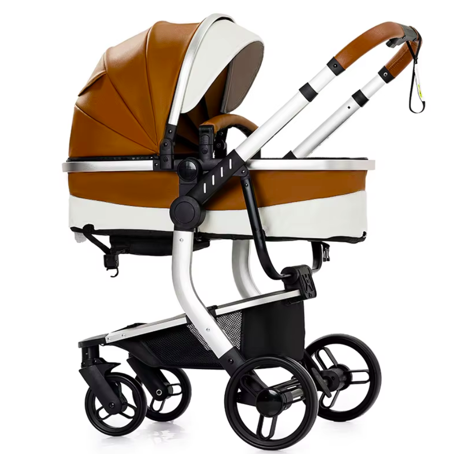 Leather 3 In 1 Pushchair and Car Seat Bundle