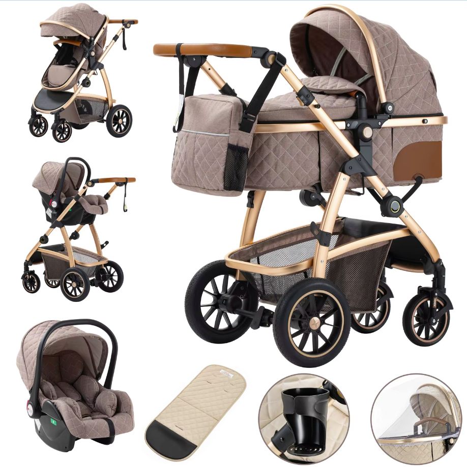 3 in 1 Luxury Pram and Car Seat Bundle