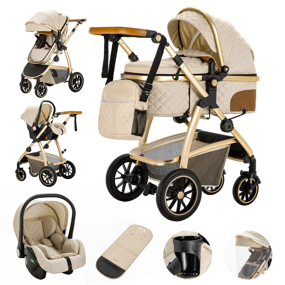 3 in 1 Luxury Pram and Car Seat Bundle