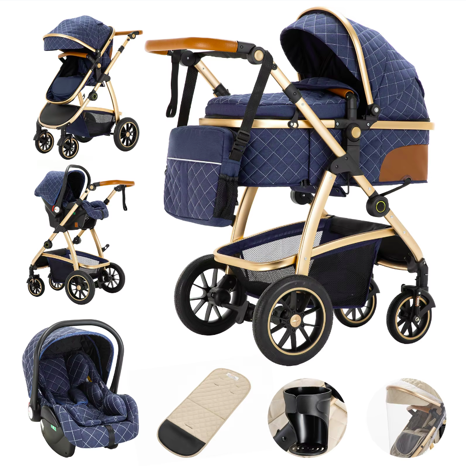 3 in 1 Luxury Pram and Car Seat Bundle