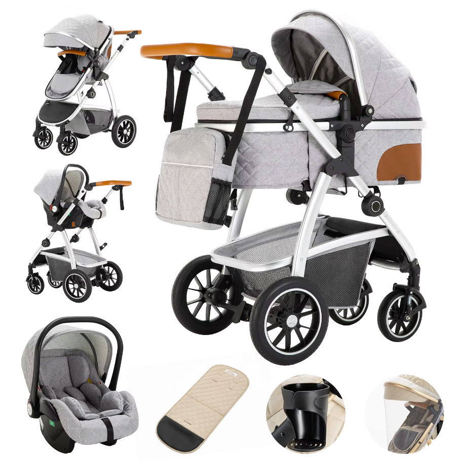 3 in 1 Luxury Pram and Car Seat Bundle