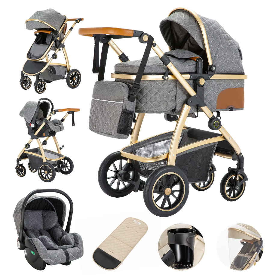 3 in 1 Luxury Pram and Car Seat Bundle