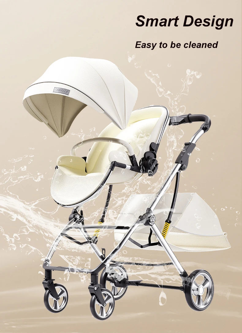 Luxurious High Landscape Baby Stroller with Egg-Shaped Seat