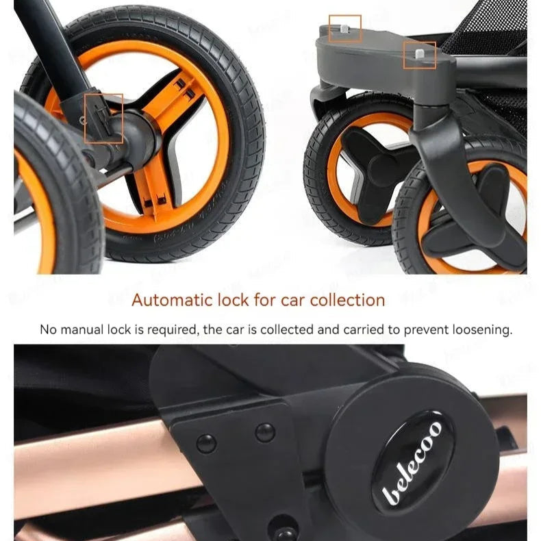 Belecoo Glide 3-in-1 Multifunctional Pram Bundle