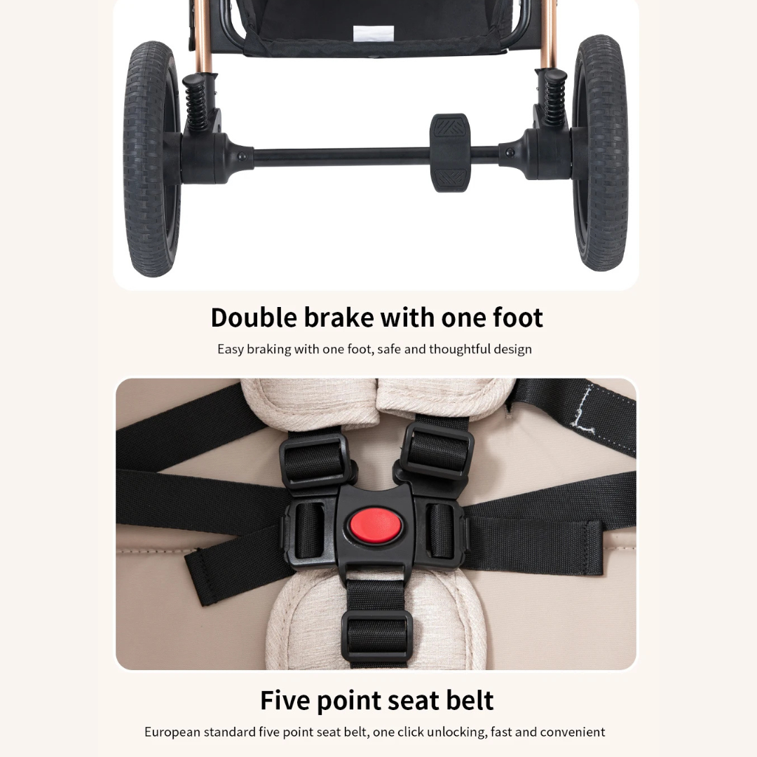 Luxury Travel System and Free HD Baby Monitor Safe Start Bundle