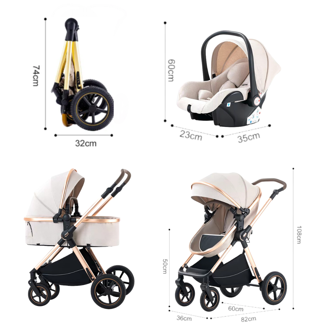 Luxury Travel System and Free HD Baby Monitor Safe Start Bundle