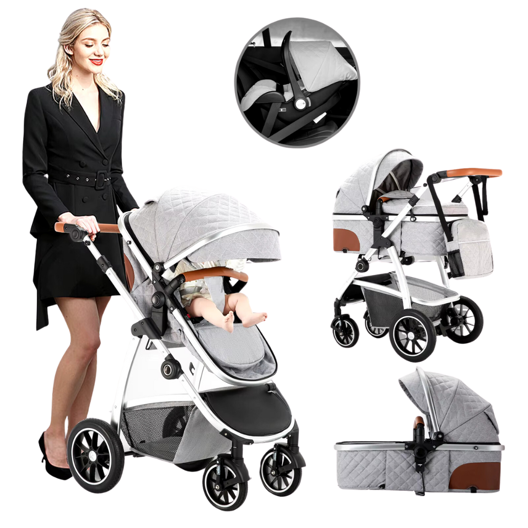 2024 Luxury 3 in 1 Pram and Car Seat Bundle Baby About BabyAbout
