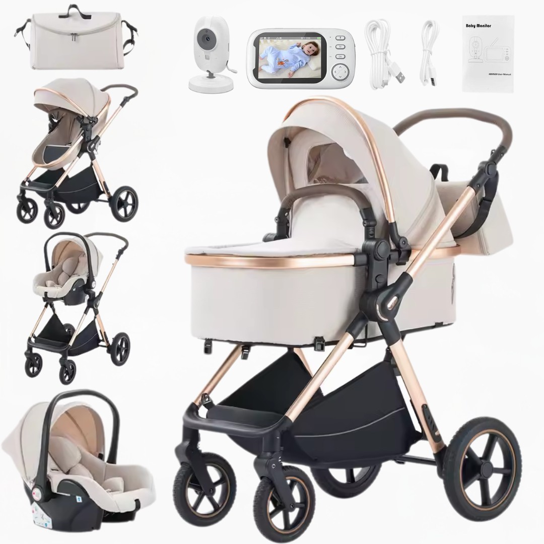 Luxury Pushchair Set and Wireless Baby Monitor System