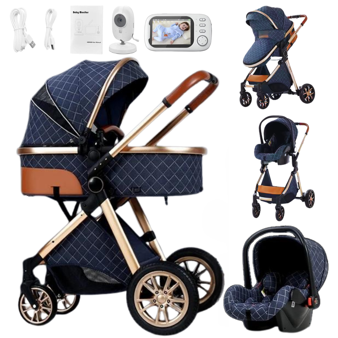 Luxurious Pushchair Set and Wireless Baby Monitor Bundle