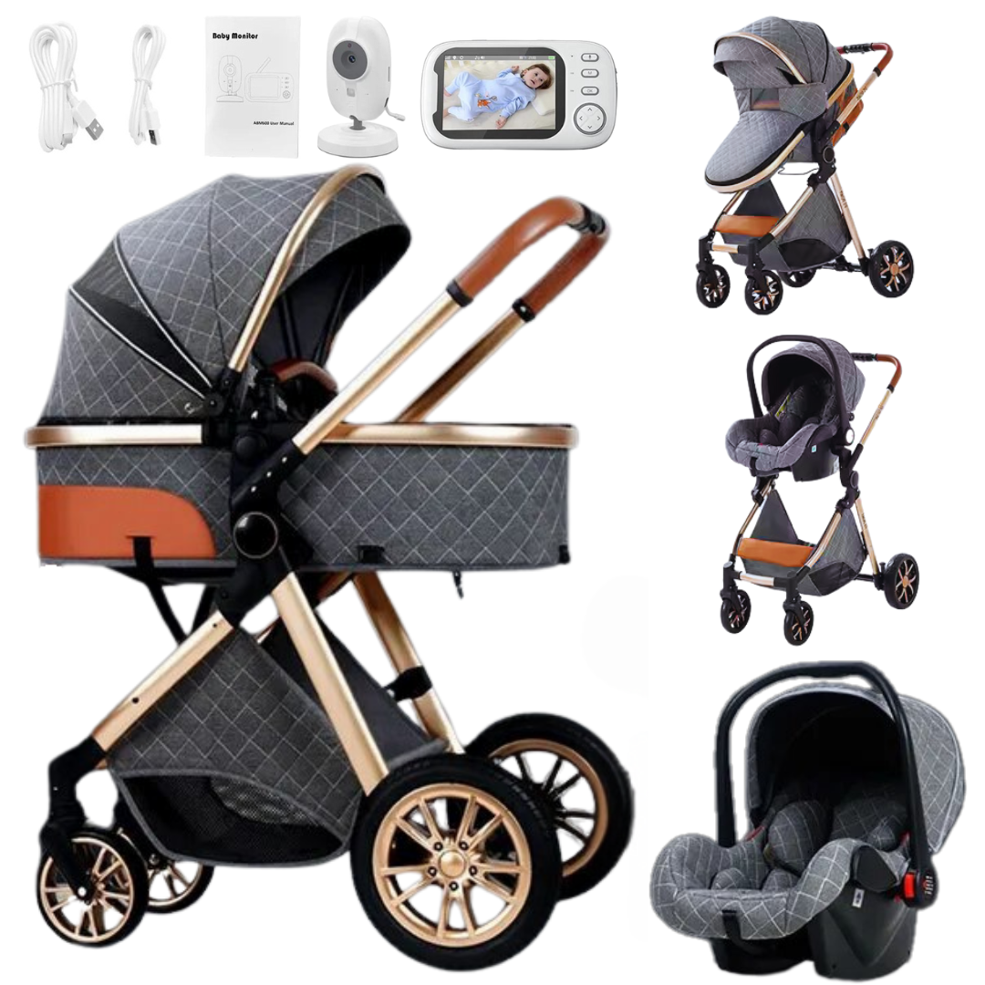 Luxurious Pushchair Set and Wireless Baby Monitor Bundle