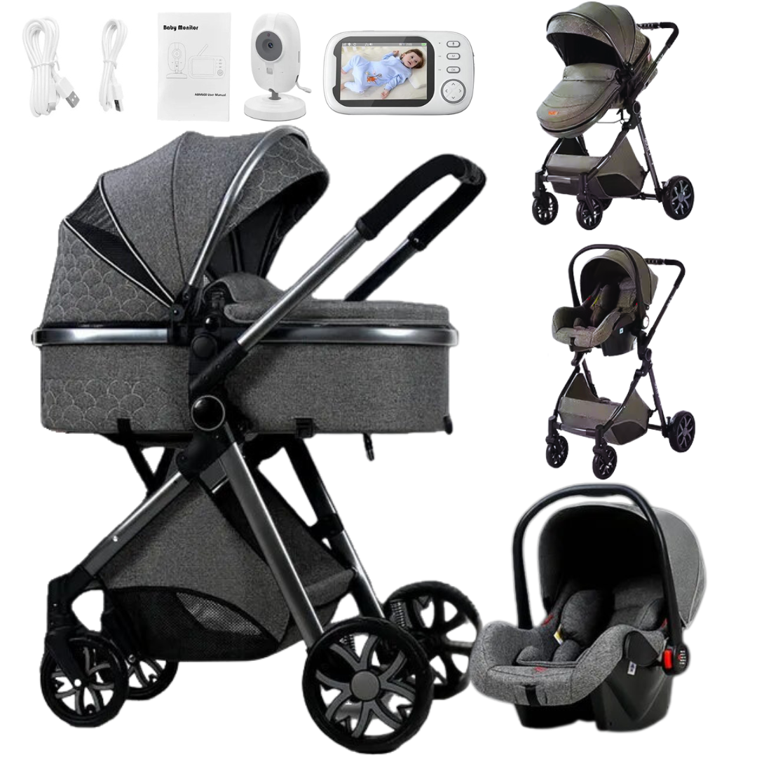 Luxurious Pushchair Set and Wireless Baby Monitor Bundle
