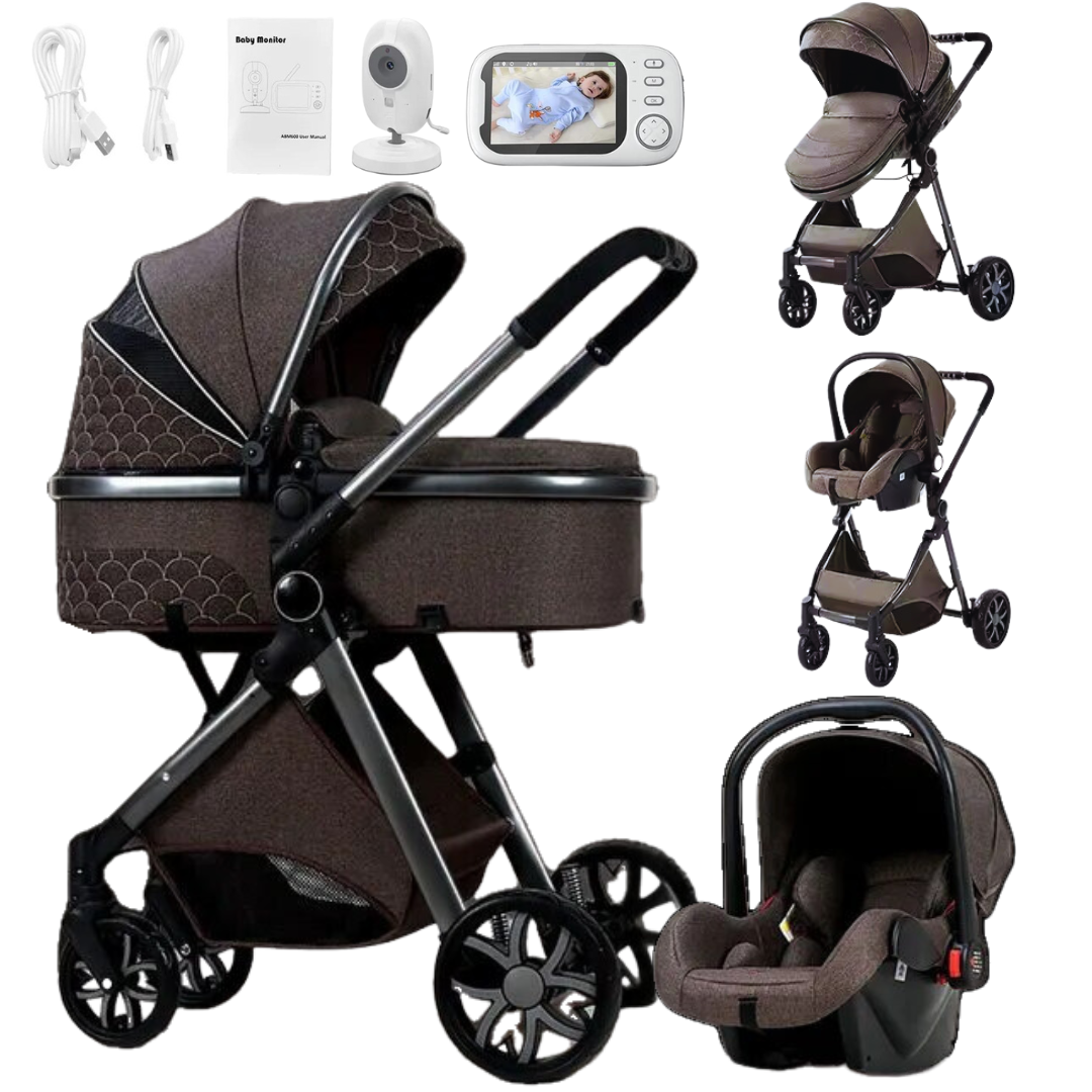 Luxurious Pushchair Set and Wireless Baby Monitor Bundle