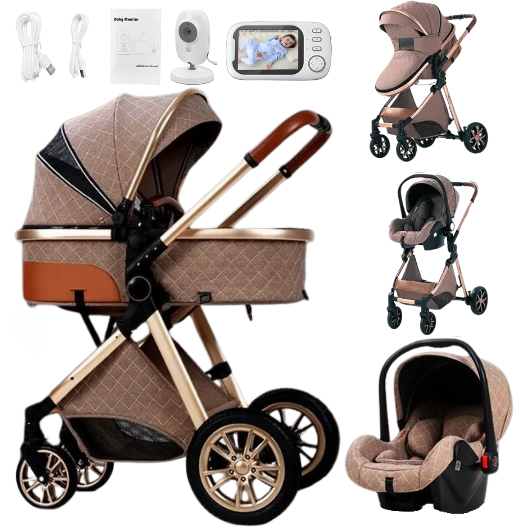 Luxurious Pushchair Set and Wireless Baby Monitor Bundle