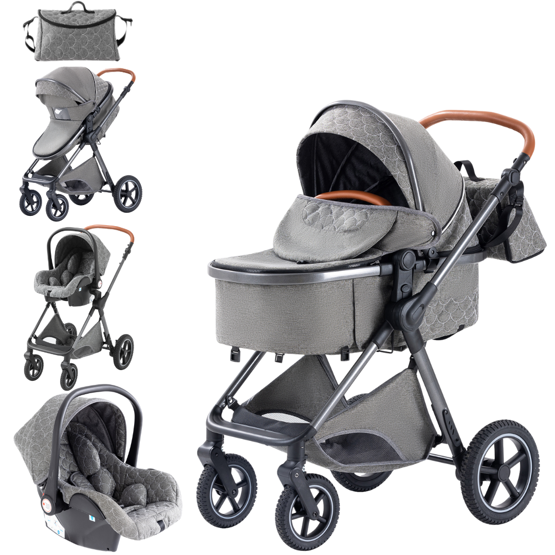 Luxury All in One Pushchair Set With Free Multi-Functional Changing Bag