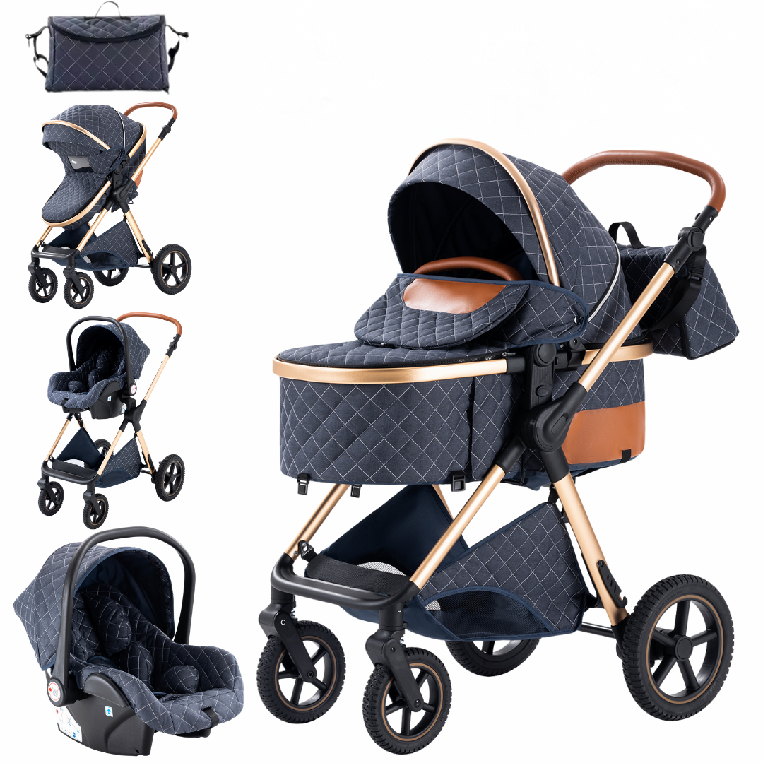 Luxury All in One Pushchair Set With Free Multi-Functional Changing Bag