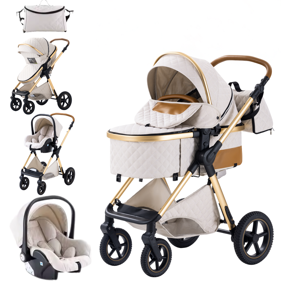 Luxury All in One Pushchair Set With Free Multi-Functional Changing Bag
