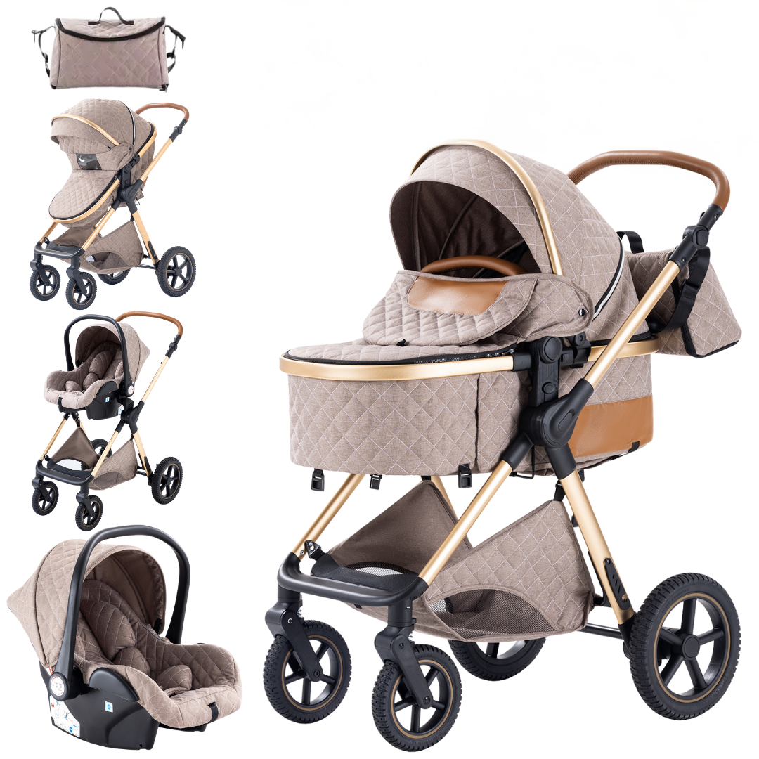Luxury All in One Pushchair Set With Free Multi-Functional Changing Bag