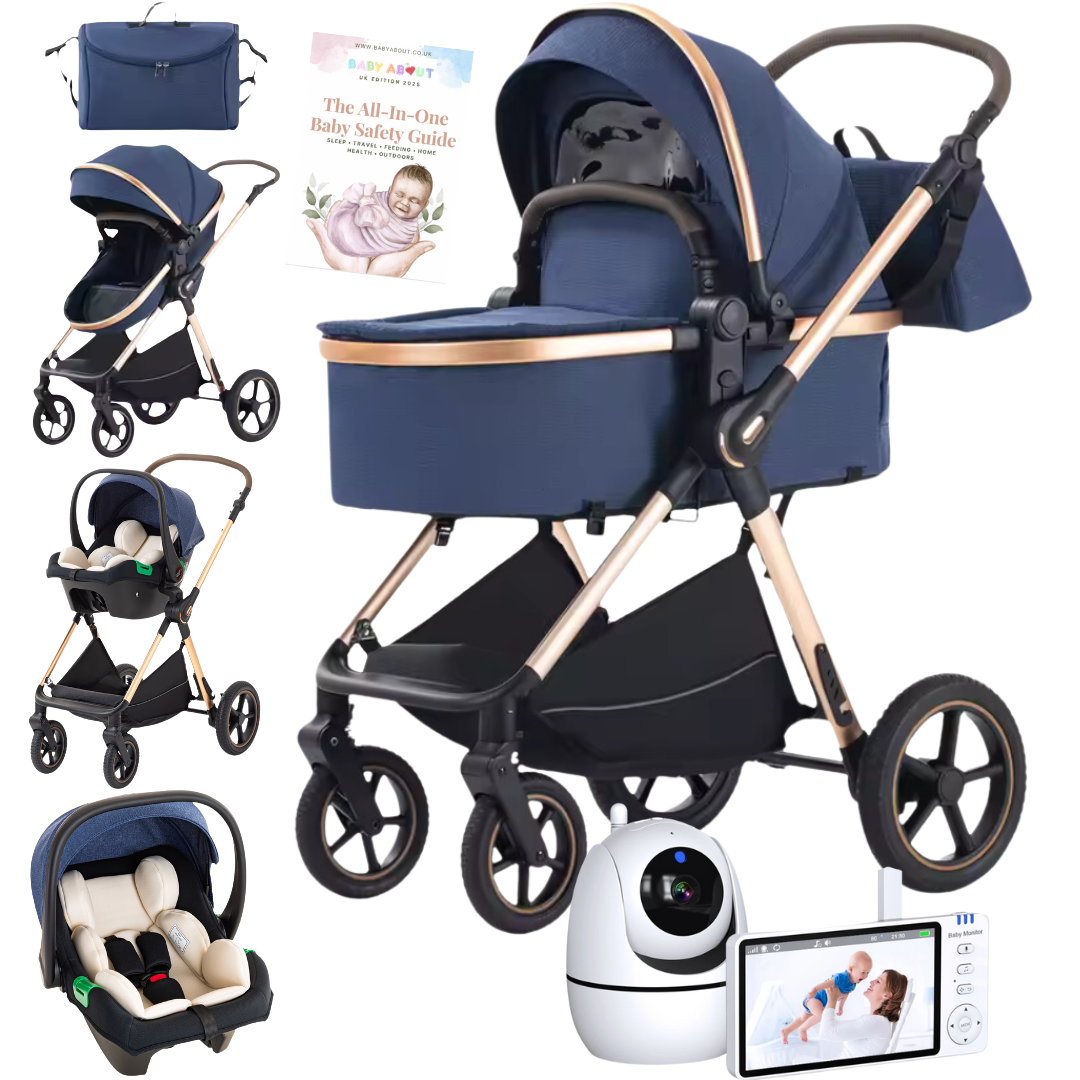 Luxury Travel System and Free HD Baby Monitor Safe Start Bundle