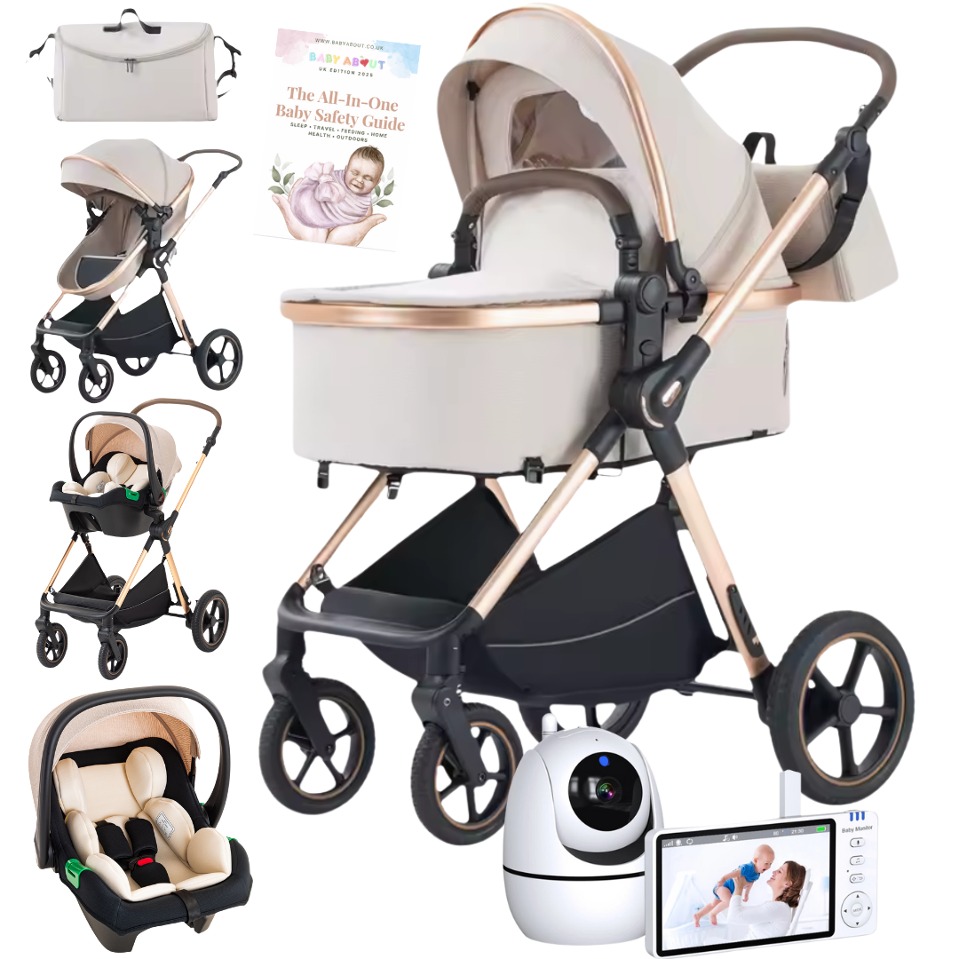 Luxury Travel System and Free HD Baby Monitor Safe Start Bundle