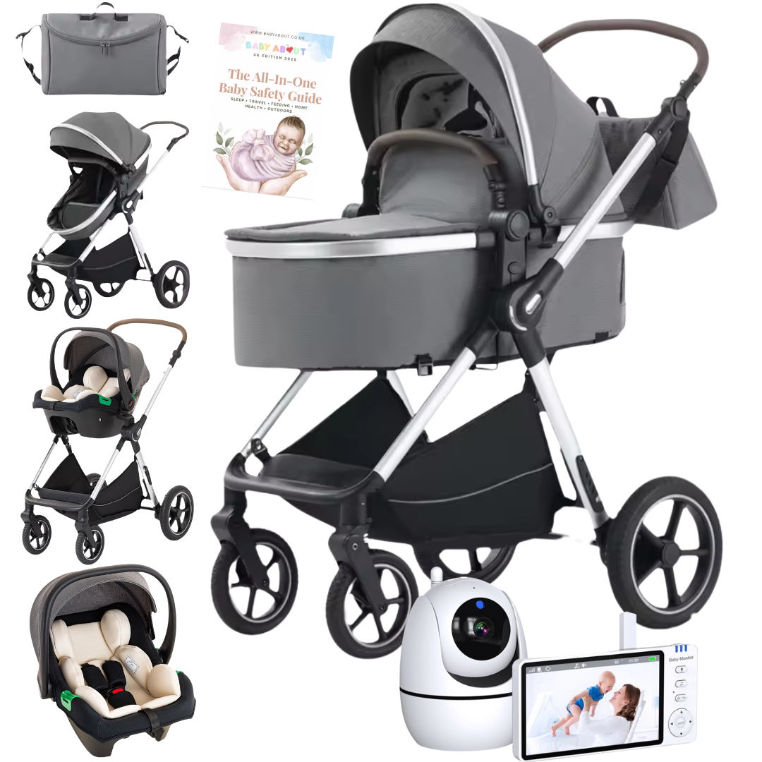 Luxury Travel System and Free HD Baby Monitor Safe Start Bundle