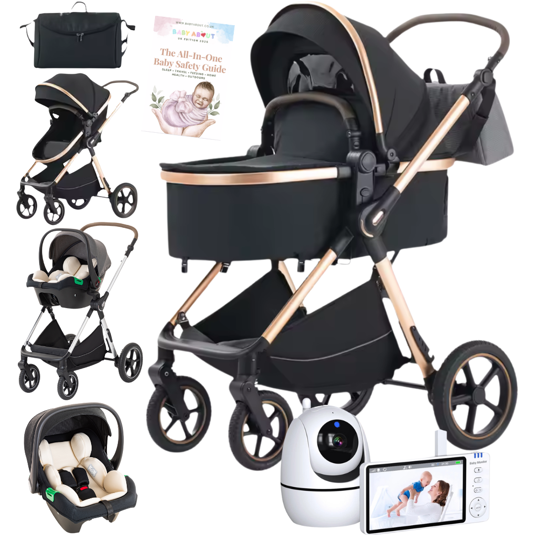 Luxury Travel System and Free HD Baby Monitor Safe Start Bundle