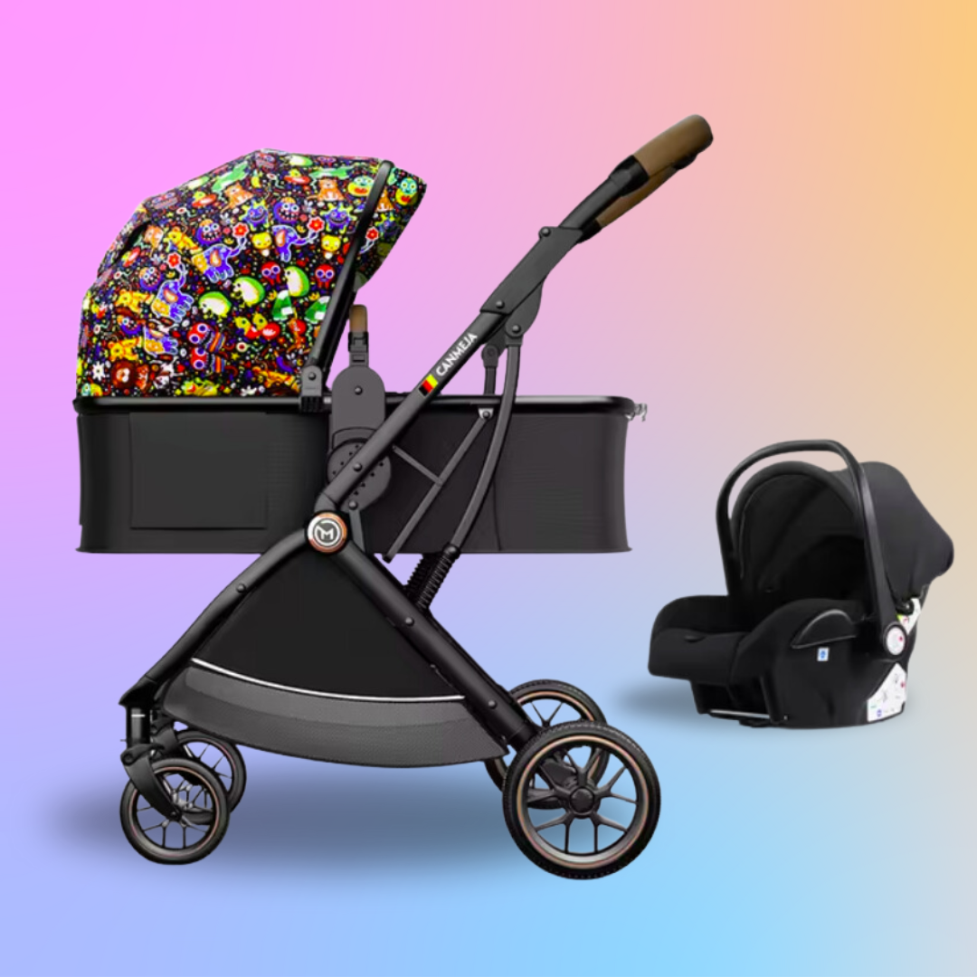 Canmeja 3 in 1 Pram and Car Seat Travel System