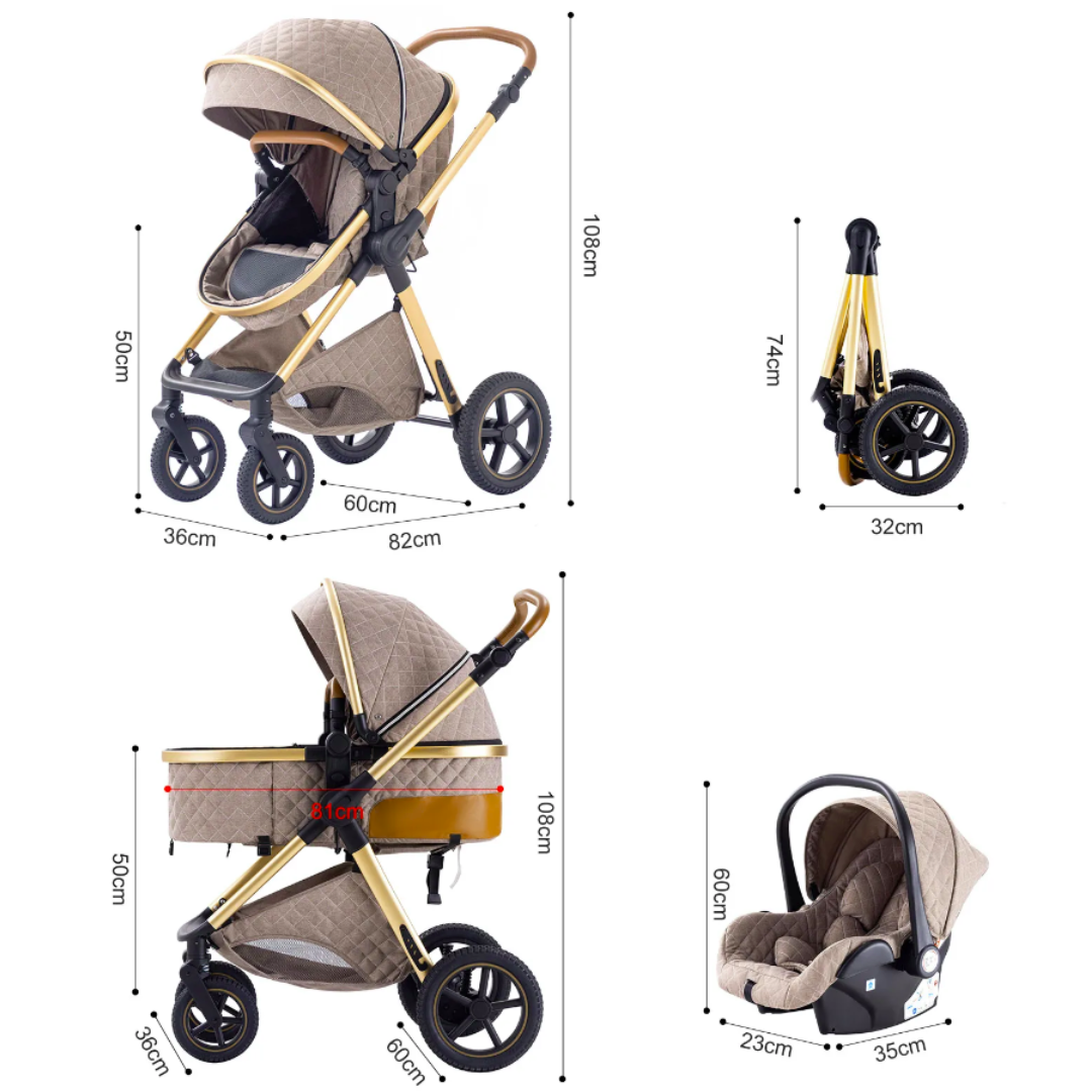 Luxurious 3 In 1 Pushchair Upgrade and Baby Monitor Bundle