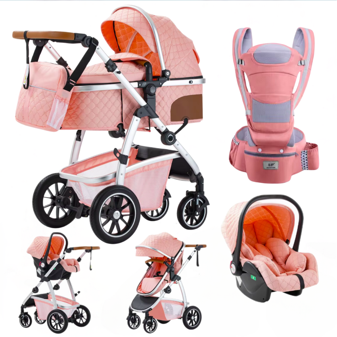 3 in 1 Luxury Pram and Multi-Functional Baby Carrier Travel Bundle