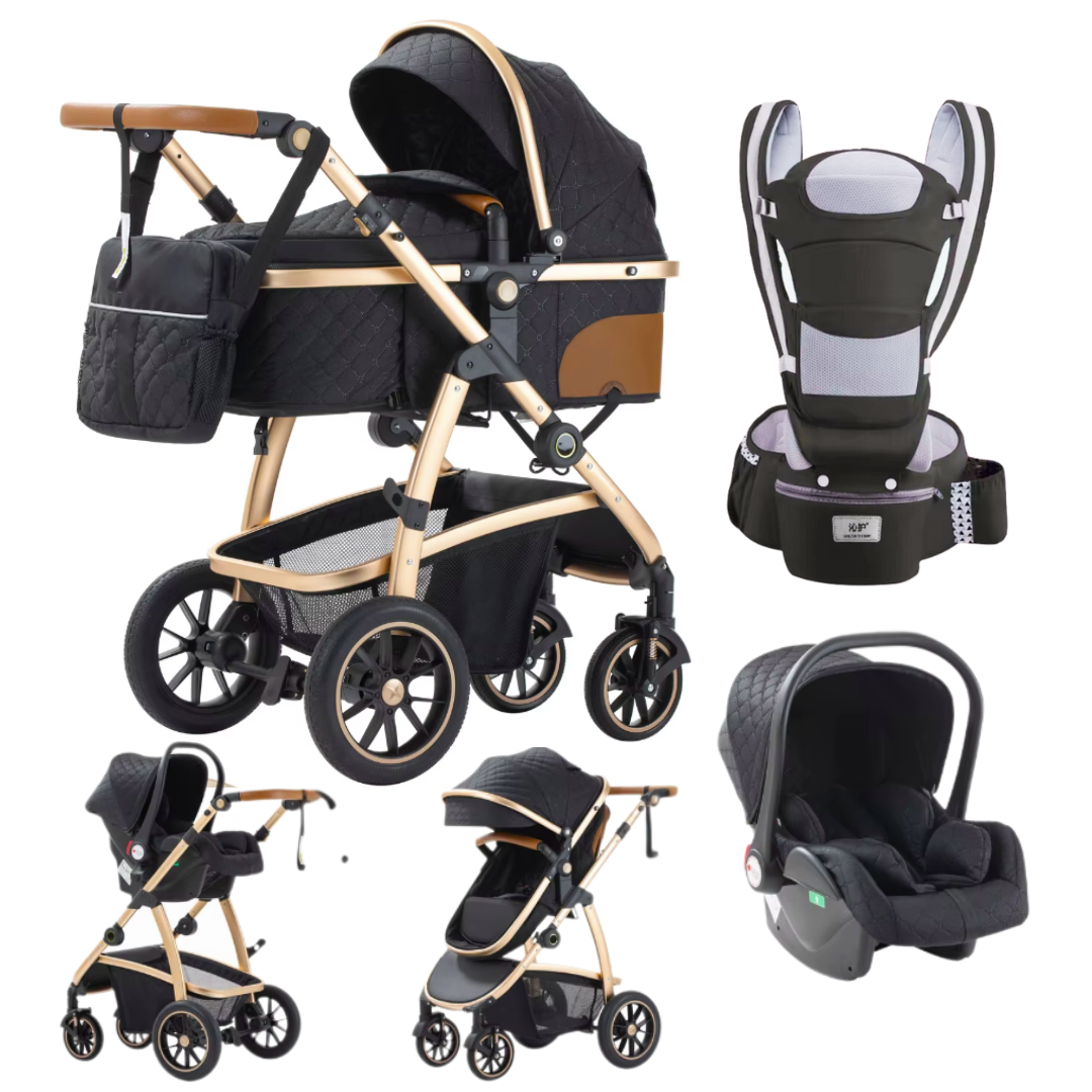 3 in 1 Luxury Pram and Multi-Functional Baby Carrier Travel Bundle