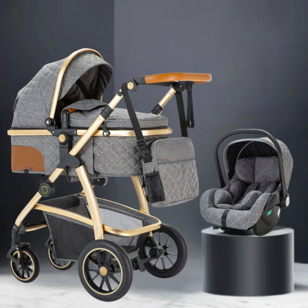 3 in 1 Luxury Pram and Car Seat Bundle