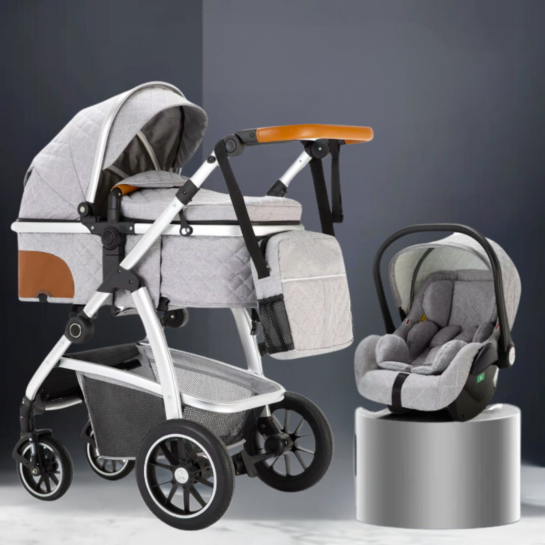 3 in 1 Luxury Pram and Car Seat Bundle