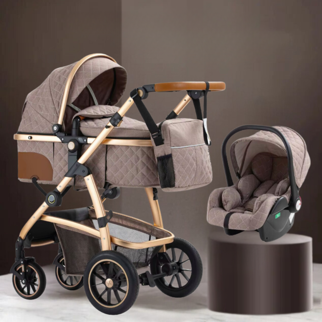 3 in 1 Luxury Pram and Car Seat Bundle