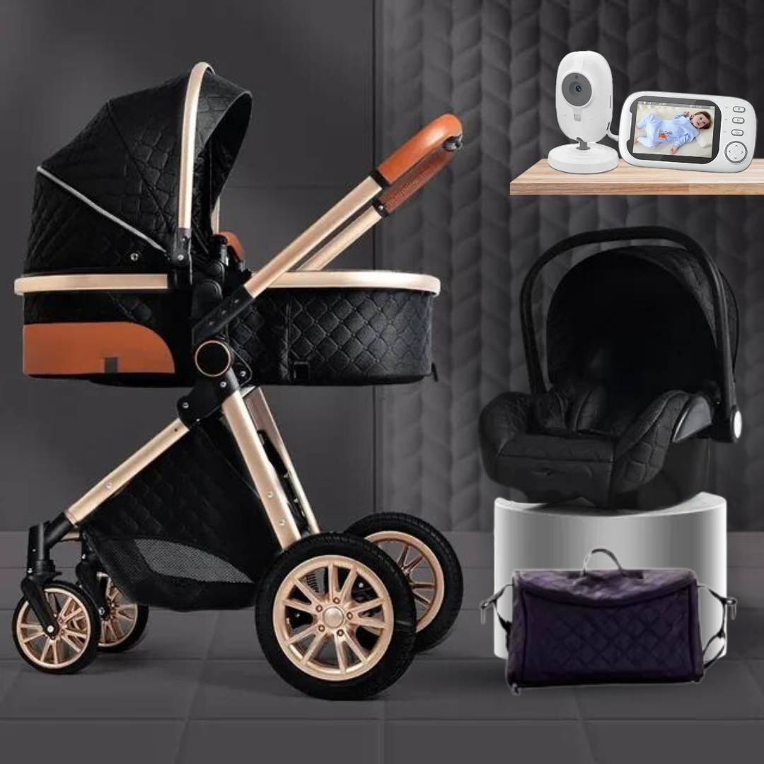 Luxurious 3 in 1 Pushchair Set and Baby Monitor Bundle