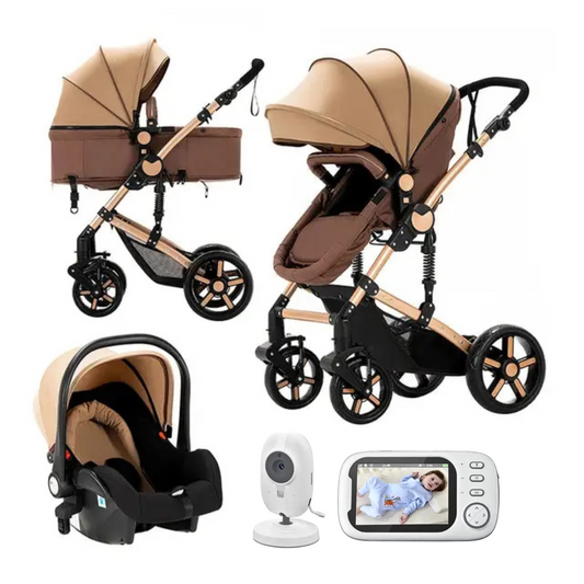 High Landscape 3-in-1 Pushchair Set with Free Wireless Baby Monitor