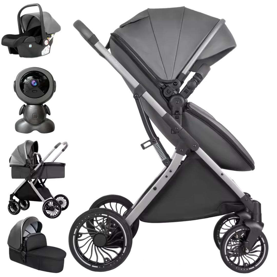 Luxury Egg Shape 3-in-1 Travel System + Free Smart Baby Monitor