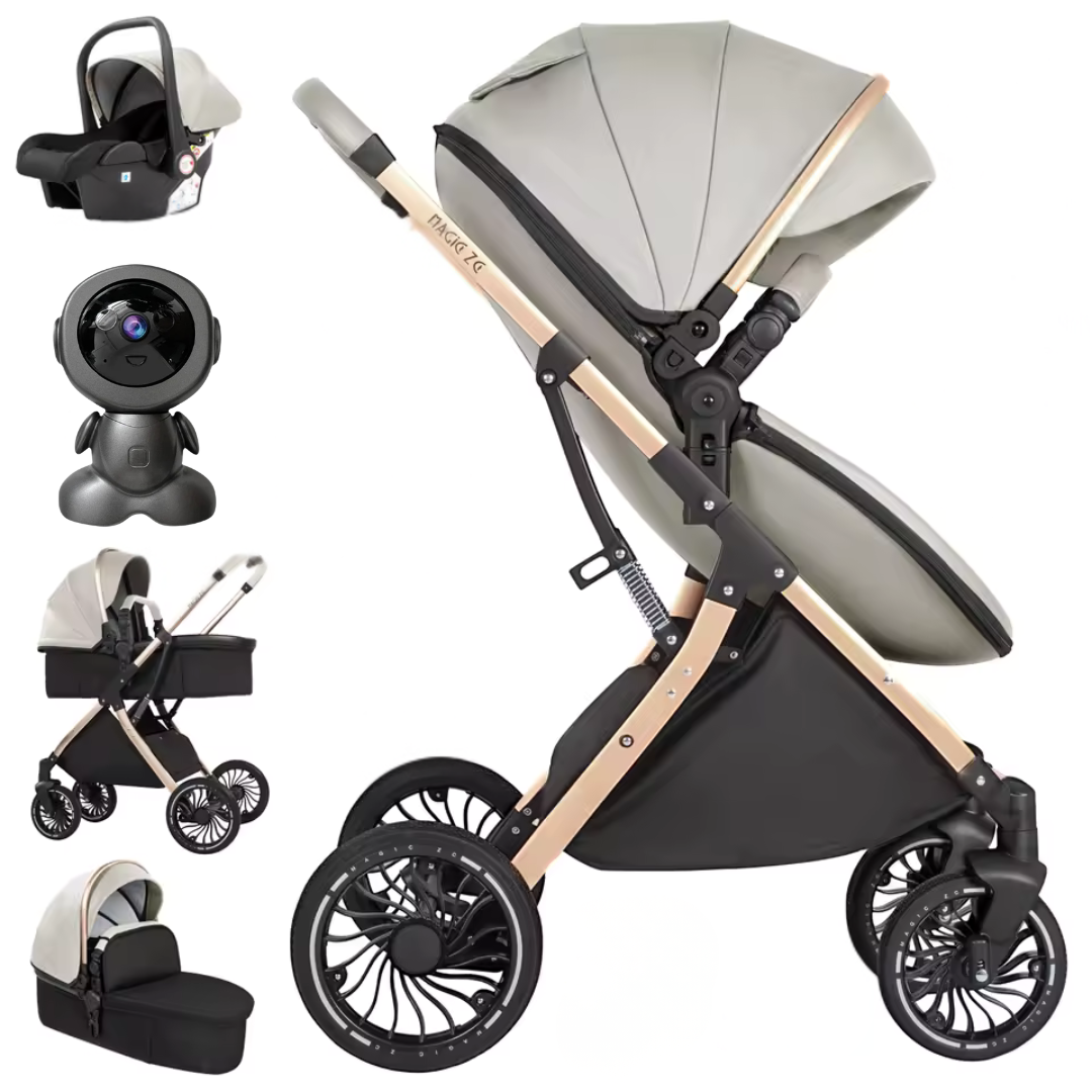 Luxury Egg Shape 3-in-1 Travel System + Free Smart Baby Monitor
