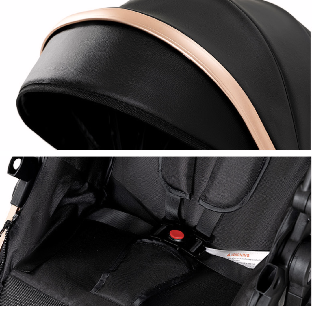 Luxury All in One Leather Pushchair Bundle