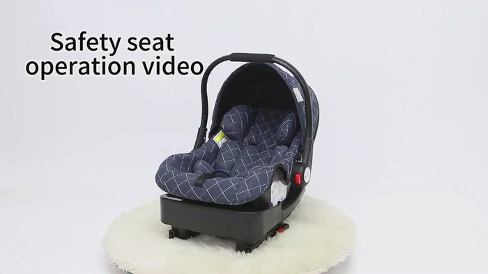 a baby seat base with a safety seat on top of it